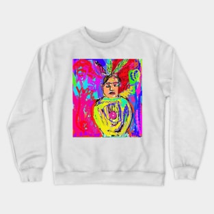 Pop Art Mod  Native American Indian Crewneck Sweatshirt